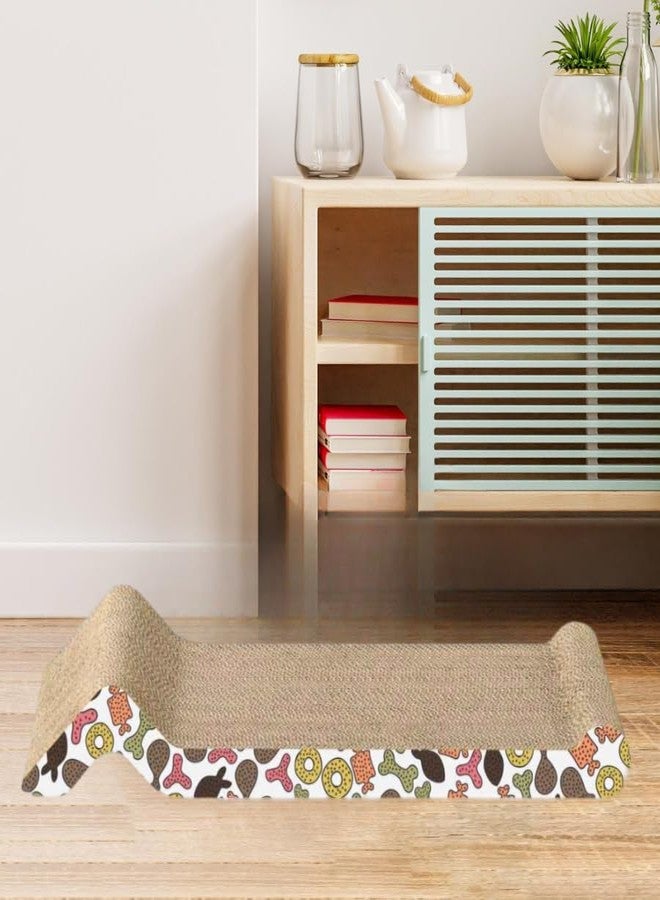 KittuPet Cat Scratching Post Kitten Paper Scratching Toy Catnip Cat Toy Corrugated Cat Scratch Pad Animal Claw Scratcher Scratch Cat Toys Catnip Toy Corrugated Paper Game Board Scratches - Image 1